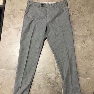 Zara Silver Black Lined Dress Pants 30 30